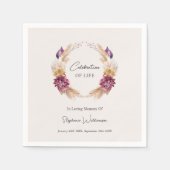 Serviette En Papier Celebration of Life Fall Floral Wreath (Devant)
