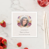 Serviette En Papier Celebration of Life Fall Floral Wreath (En situation)