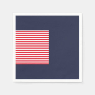 Serviette En Papier Célébration patriotique amusante rouge blanc et bl