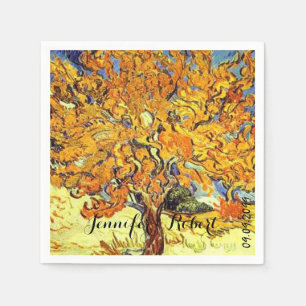 Serviette En Papier Célèbre art, Le Mûrier. Vincent van Gogh.