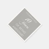 Serviette En Papier Célébrer 10 Ans D'Être Étonnant (Coin)