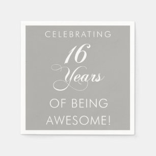 Serviette En Papier Célébrer 16 Ans D'Être Une Fête Magnifique