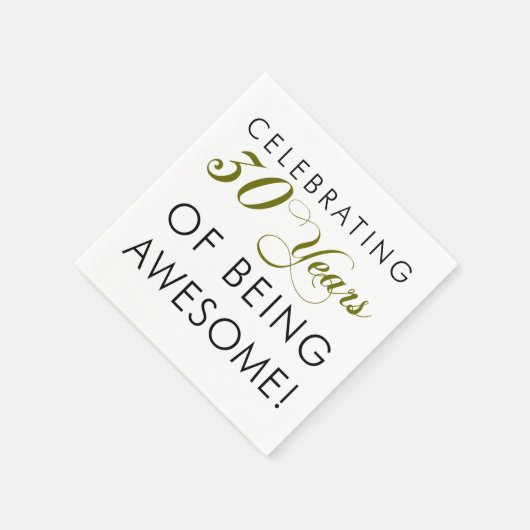 Serviette En Papier Célébrer 30 Ans D'Être Super (Coin)