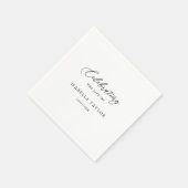 Serviette En Papier Célébrer la vie | Mémorial funéraire minimal (Coin)