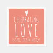 Serviette En Papier Célébrer l'amour | MARIAGE (Devant)