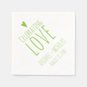 Serviette En Papier Célébrer l'amour | MARIAGE (Devant)