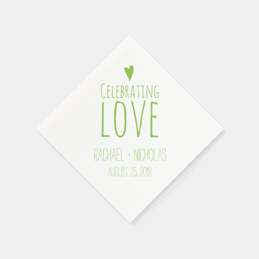 Serviette En Papier Célébrer l'amour | MARIAGE (Coin)