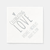 Serviette En Papier Célébrer l'amour | MARIAGE (Devant)