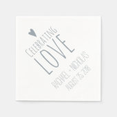 Serviette En Papier Célébrer l'amour | MARIAGE (Devant)