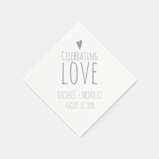 Serviette En Papier Célébrer l'amour | MARIAGE (Coin)