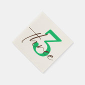 Serviette En Papier Célébrer le troisième anniversaire (Coin)