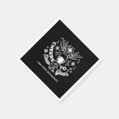 Serviette En Papier Célébrer les nouveaux débuts Vin Verre Illustratio (Coin)