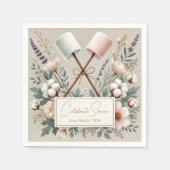 Serviette En Papier Célébrer S'more Rustic Camp Bride Party (Devant)