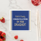 Serviette En Papier Célébrez ! Fête de fiançailles personnalisée Servi (En situation)