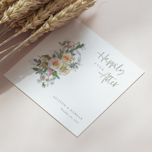 Serviette En Papier Célébrez l'Amour ! Mariage Fleur sauvage personnal