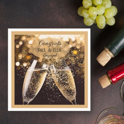 Serviette En Papier Célébrez les fiancés ! Serviettes de fête !