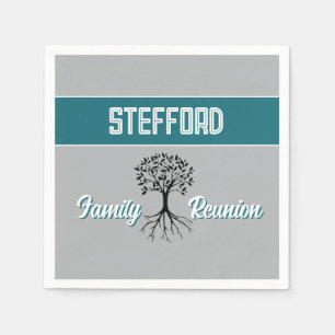 Serviette En Papier Célébrez ! Votre réunion de famille personnalisée