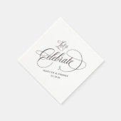 Serviette En Papier Célébrons la calligraphie Cocktail serviettes (Coin)