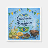 Serviette En Papier Célébrons le Brésil (Devant)