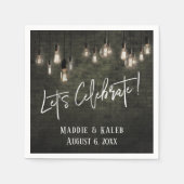 Serviette En Papier Célébrons les briques industrielles avec des lumiè (Devant)