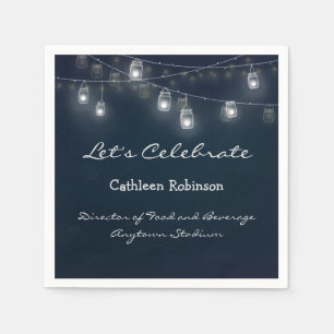 Serviette En Papier Célébrons les lumières des cafés Honoree et Title