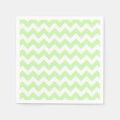 Serviette En Papier Celery Green, White Chevron Zig Zag Pattern (Devant)