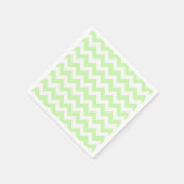 Serviette En Papier Celery Green, White Chevron Zig Zag Pattern (Coin)