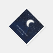 Serviette En Papier Céleste bleu ciel lune étoiles Mariage (Coin)
