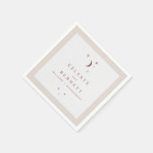 Serviette En Papier CELESTE Boho Moon & Stars Mariage en terre cuite (Coin)
