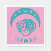 Serviette En Papier Céleste Crécent Lune Possum Nature Whimsical (Devant)