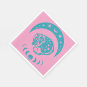 Serviette En Papier Céleste Crécent Lune Possum Nature Whimsical (Coin)