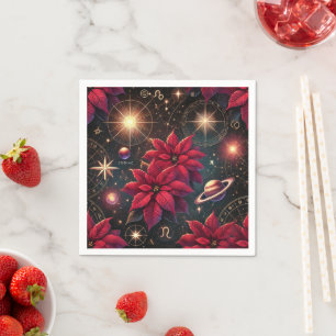 Serviette En Papier Céleste de cuisine Poinsettia Découpage serviettes