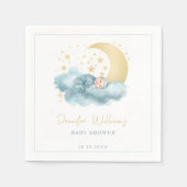 Serviette En Papier Céleste lune étoiles bébé garçon douche serviettes (Devant)