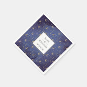 Serviette En Papier Céleste Mystique Lune D'Or Et Étoiles Mariage (Coin)