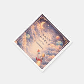 Serviette En Papier Celestial Astronaut Clouds Baby Shower (Coin)