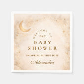 Serviette En Papier Celestial Ivory Gold Baby Shower (Devant)