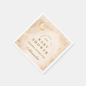 Serviette En Papier Celestial Ivory Gold Baby Shower (Coin)