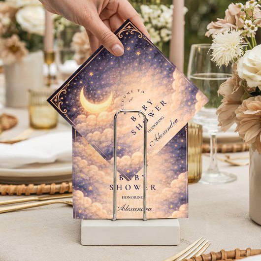 Serviette En Papier Celestial Moon Stars Neutral Baby Shower