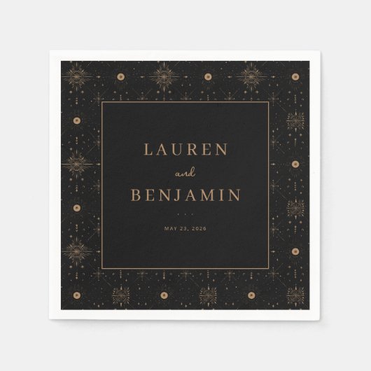 Serviette En Papier Celestial Romance Wedding (Devant)