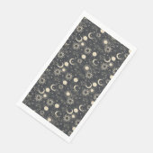 Serviette En Papier celestial space sun moon galaxy planet beige (Coin)