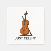 Serviette En Papier Cellist Just Cellin Fiddle Instrumentalist (Devant)