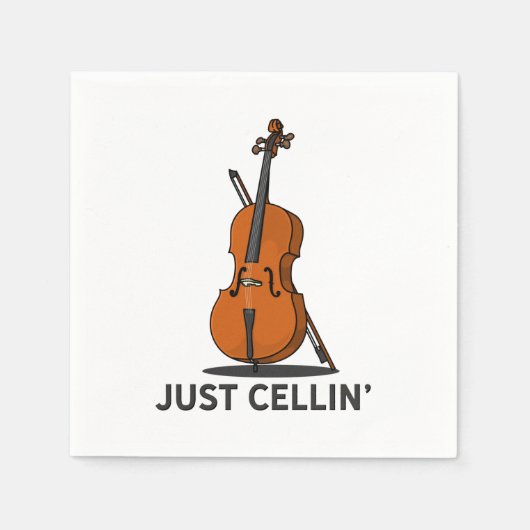 Serviette En Papier Cellist Just Cellin Fiddle Instrumentalist (Devant)