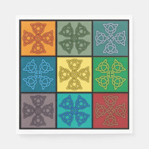 Serviette En Papier Céltic Croix de serviettes colorées