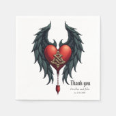 Serviette En Papier Celtic elegance with a heart and wings. (Devant)