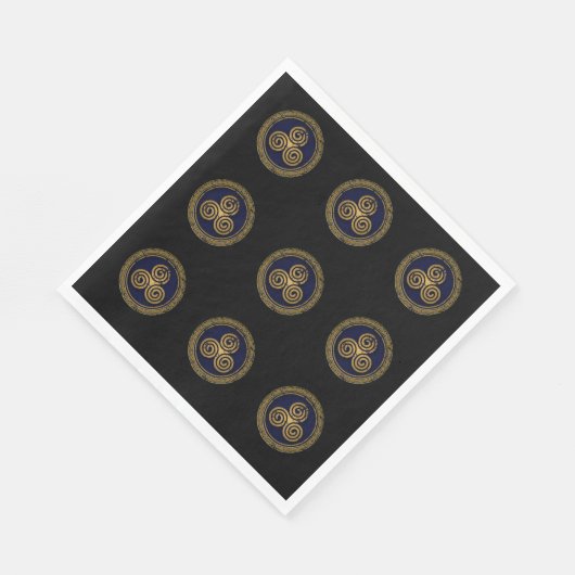 SERVIETTE EN PAPIER CELTIC SWIRLS CERCLE NAPKIN (Coin)