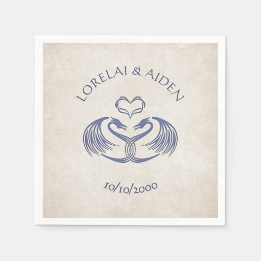 Serviette En Papier Celtic Viking Dragon Mariage (Devant)