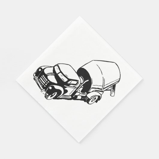 Serviette En Papier Cement Camion papier Naples (Coin)
