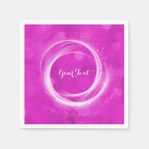 Serviette En Papier Cendrella fête d'étincelle rose et blanc pour tout