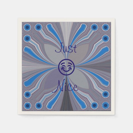 Serviette En Papier Cendres Gris Bleu Cyan Juste Nice Naples (Devant)