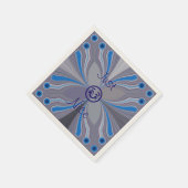 Serviette En Papier Cendres Gris Bleu Cyan Juste Nice Naples (Coin)